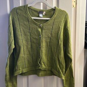 The Territory Ahead Olive Button-Up Cardigan